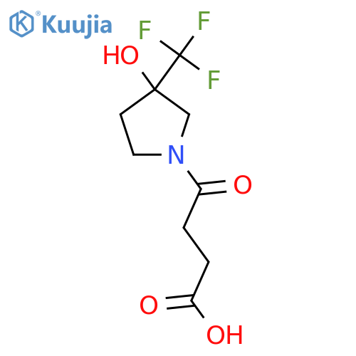 4-(3-Hydroxy-3-(trifluoromethyl)pyrrolidin-1-yl)-4-oxobutanoic acid structure