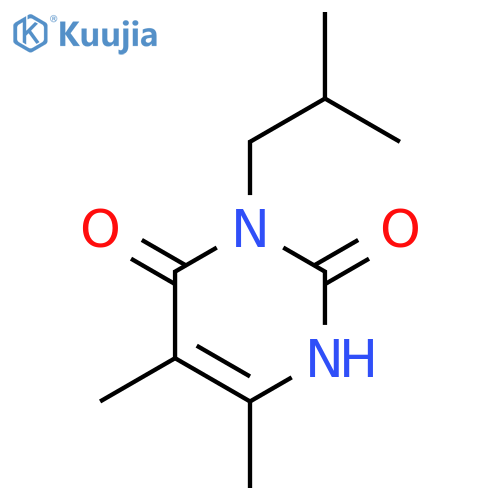 2,4(1H,3H)-Pyrimidinedione, 5,6-dimethyl-3-(2-methylpropyl)- structure