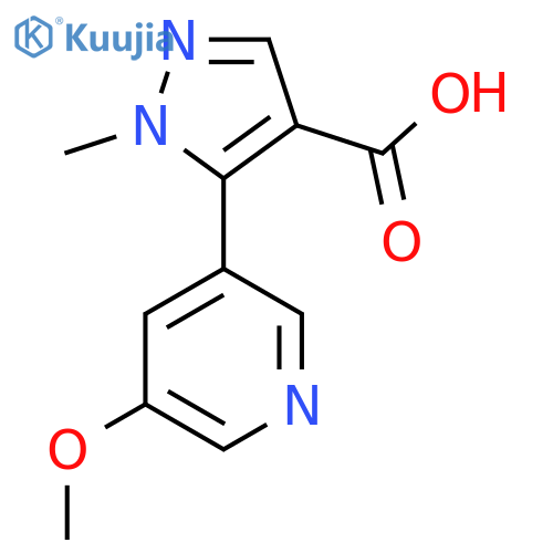5-(5-methoxypyridin-3-yl)-1-methyl-1H-pyrazole-4-carboxylic acid structure