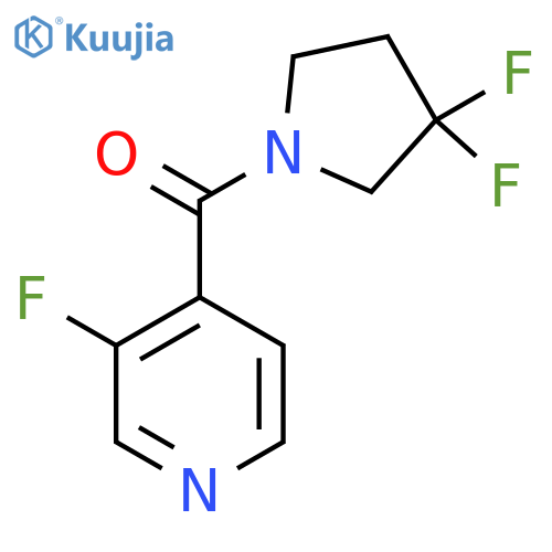 4-(3,3-difluoropyrrolidine-1-carbonyl)-3-fluoropyridine structure