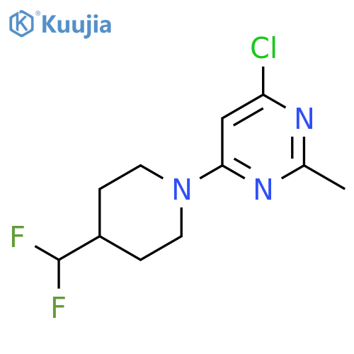 4-Chloro-6-(4-(difluoromethyl)piperidin-1-yl)-2-methylpyrimidine structure
