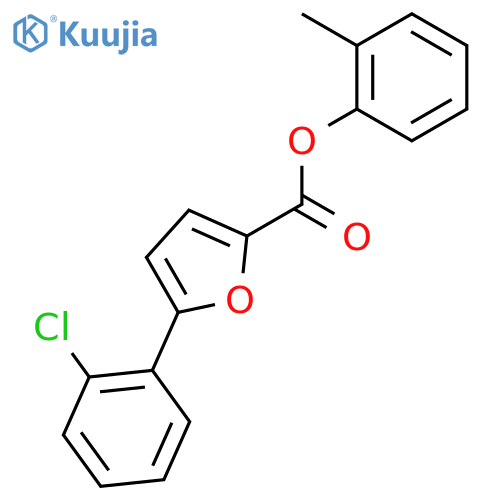 2-Furancarboxylic acid, 5-(2-chlorophenyl)-, 2-methylphenyl ester structure