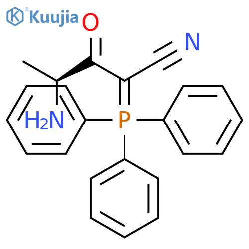 Pentanenitrile, 4-amino-3-oxo-2-(triphenylphosphoranylidene)-, (4S)- structure