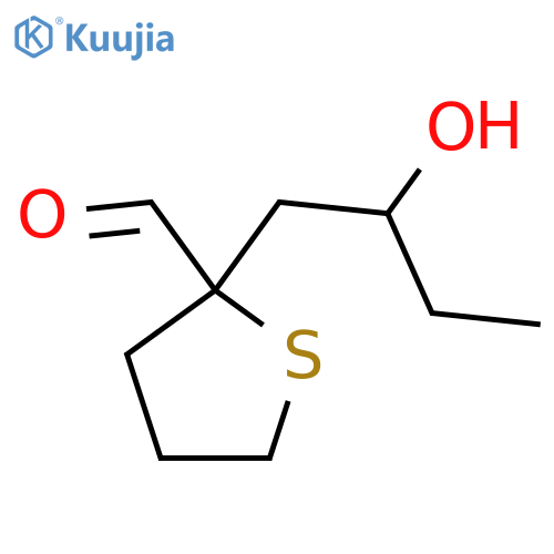 2-(2-hydroxybutyl)thiolane-2-carbaldehyde structure