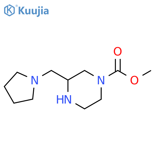 3-(1-pyrrolidinylmethyl)-1-Piperazinecarboxylic acid methyl ester structure
