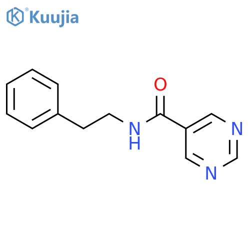 5-Pyrimidinecarboxamide, N-(2-phenylethyl)- structure