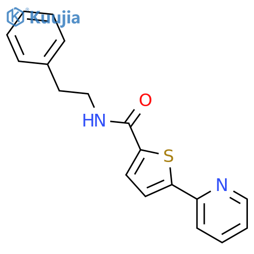 2-Thiophenecarboxamide, N-(2-phenylethyl)-5-(2-pyridinyl)- structure