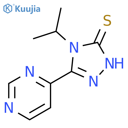 3H-1,2,4-Triazole-3-thione, 2,4-dihydro-4-(1-methylethyl)-5-(4-pyrimidinyl)- structure
