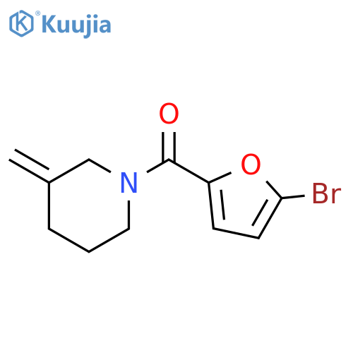 1-(5-bromofuran-2-carbonyl)-3-methylidenepiperidine structure
