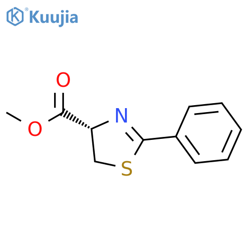 4-Thiazolecarboxylic acid, 4,5-dihydro-2-phenyl-, methyl ester, (4S)- structure
