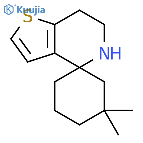 5,5-dimethyl-6',7'-dihydro-5'H-spirocyclohexane-1,4'-thieno3,2-cpyridine structure