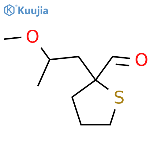 2-(2-methoxypropyl)thiolane-2-carbaldehyde structure