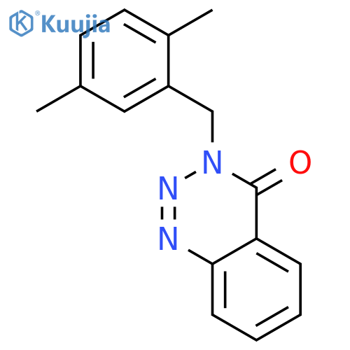 1,2,3-Benzotriazin-4(3H)-one, 3-[(2,5-dimethylphenyl)methyl]- structure