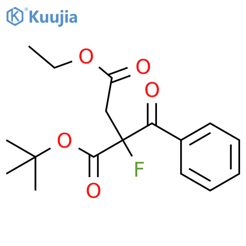 Butanedioic acid, 2-benzoyl-2-fluoro-, 1-(1,1-dimethylethyl) 4-ethyl ester structure