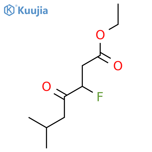 HEPTANOIC ACID, 3-FLUORO-6-METHYL-4-OXO-, ETHYL ESTER structure