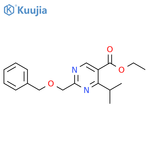 5-Pyrimidinecarboxylic acid, 4-(1-methylethyl)-2-[(phenylmethoxy)methyl]-, ethyl ester structure