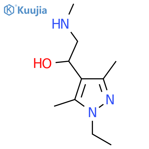 1-(1-ethyl-3,5-dimethyl-1H-pyrazol-4-yl)-2-(methylamino)ethan-1-ol structure