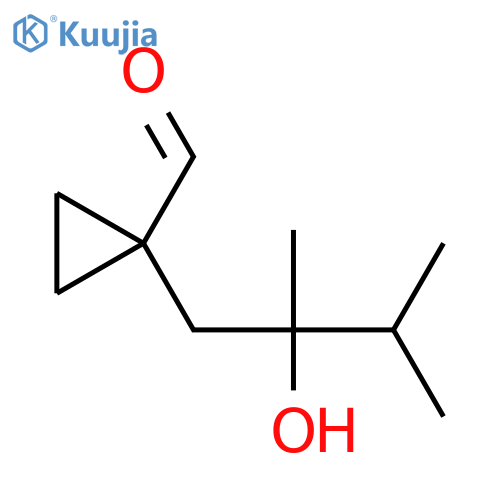 1-(2-Hydroxy-2,3-dimethylbutyl)cyclopropane-1-carbaldehyde structure