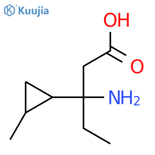 3-Amino-3-(2-methylcyclopropyl)pentanoic acid structure