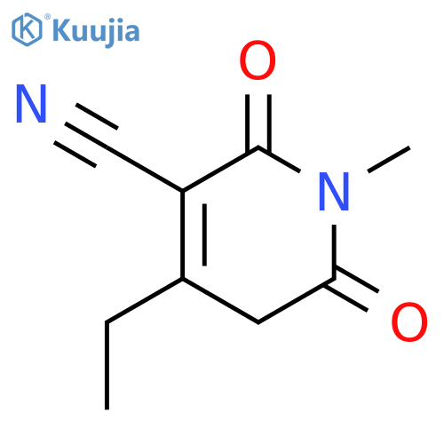 3-Pyridinecarbonitrile, 4-ethyl-1,2,5,6-tetrahydro-1-methyl-2,6-dioxo- structure