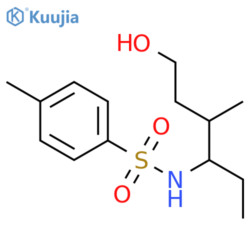 Benzenesulfonamide, N-(1-ethyl-4-hydroxy-2-methylbutyl)-4-methyl- structure