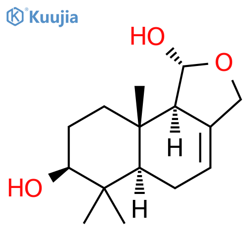 Naphtho[1,2-c]furan-1,7-diol, 1,3,5,5a,6,7,8,9,9a,9b-decahydro-6,6,9a-trimethyl-, (1R,5aR,7S,9aS,9bR)- structure