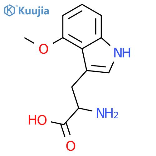 2-Amino-3-(4-methoxy-1H-indol-3-yl)propanoic acid structure