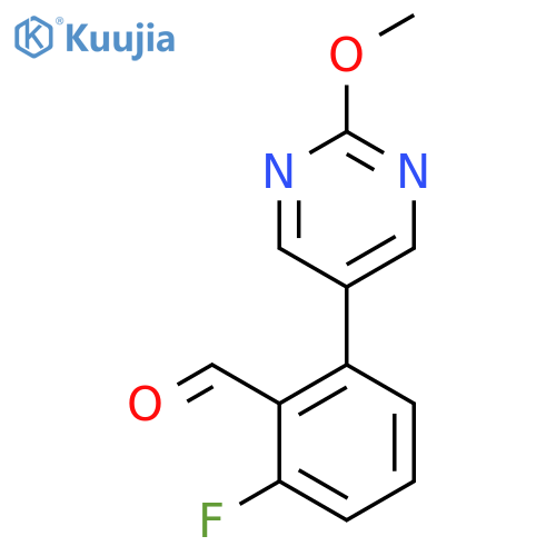 2-fluoro-6-(2-methoxypyrimidin-5-yl)benzaldehyde structure