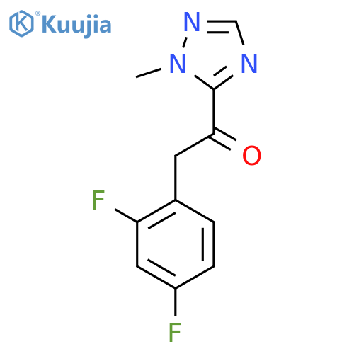 2-(2,4-difluorophenyl)-1-(1-methyl-1H-1,2,4-triazol-5-yl)ethan-1-one structure