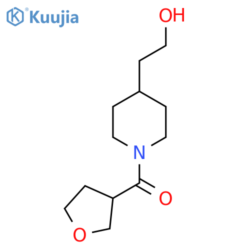 (4-(2-Hydroxyethyl)piperidin-1-yl)(tetrahydrofuran-3-yl)methanone structure