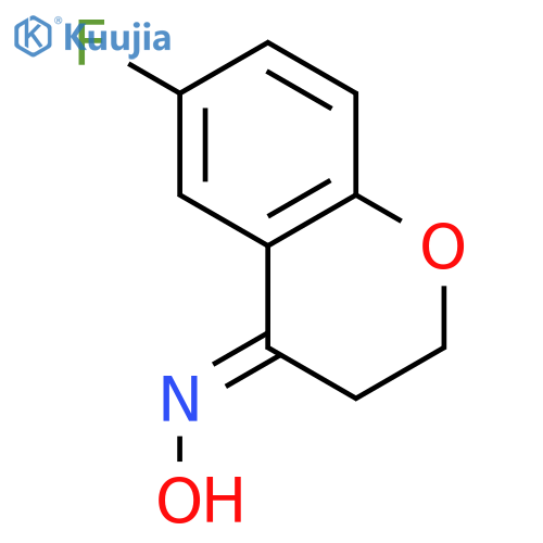 N-(6-fluoro-3,4-dihydro-2H-1-benzopyran-4-ylidene)hydroxylamine structure