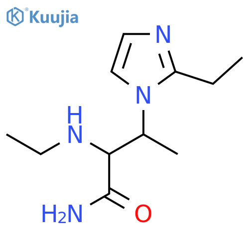 3-(2-ethyl-1H-imidazol-1-yl)-2-(ethylamino)butanamide structure