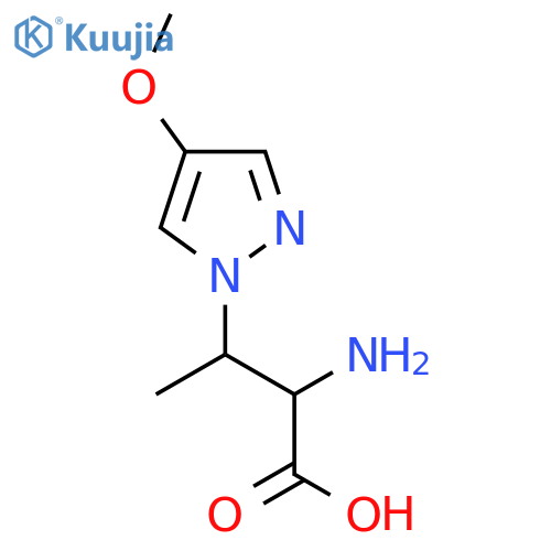 2-amino-3-(4-methoxy-1H-pyrazol-1-yl)butanoic acid structure