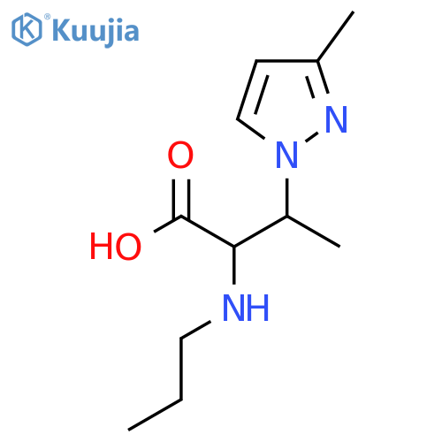 3-(3-methyl-1H-pyrazol-1-yl)-2-(propylamino)butanoic acid structure