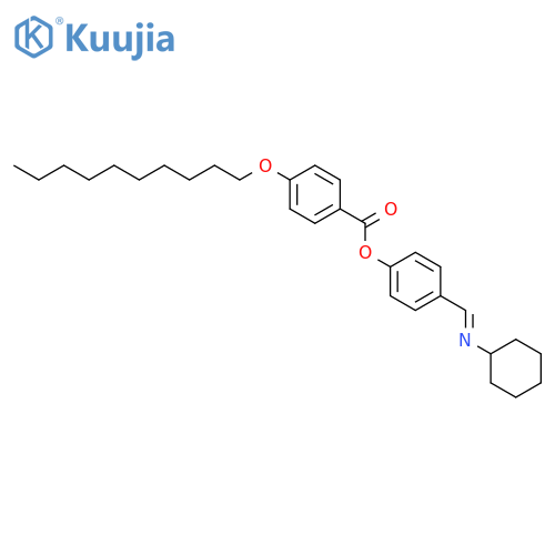 Benzoic acid, 4-(decyloxy)-, 4-[(cyclohexylimino)methyl]phenyl ester structure
