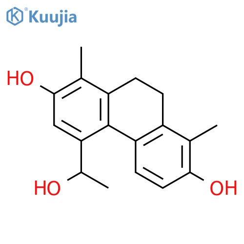 2,7-Phenanthrenediol, 9,10-dihydro-4-(1-hydroxyethyl)-1,8-dimethyl- structure