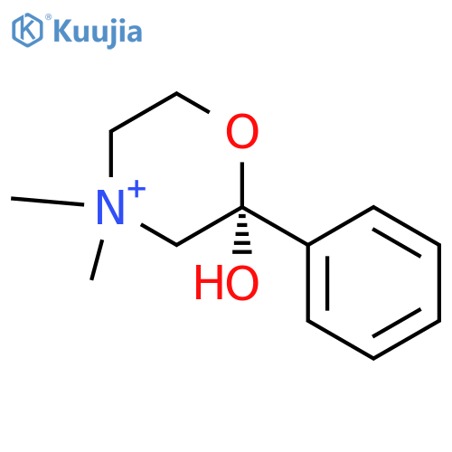 Morpholinium, 2-hydroxy-4,4-dimethyl-2-phenyl-, (2S)- structure
