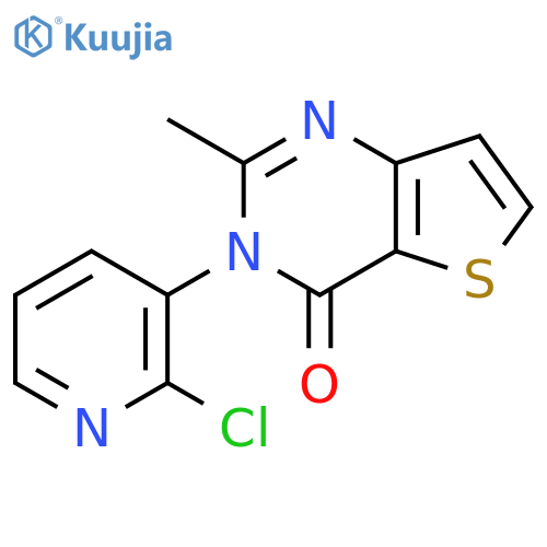 Thieno[3,2-d]pyrimidin-4(3H)-one, 3-(2-chloro-3-pyridinyl)-2-methyl- structure