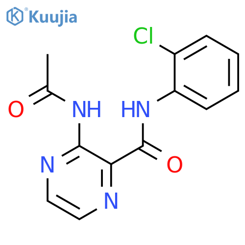 Pyrazinecarboxamide, 3-(acetylamino)-N-(2-chlorophenyl)- structure