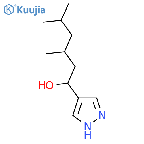 3,5-dimethyl-1-(1H-pyrazol-4-yl)hexan-1-ol structure