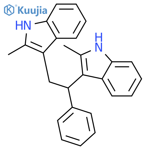 1H-Indole, 3,3'-(1-phenyl-1,2-ethanediyl)bis[2-methyl- structure