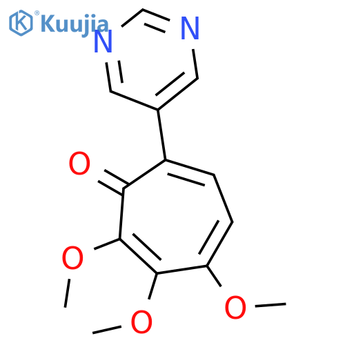 2,4,6-CYCLOHEPTATRIEN-1-ONE, 2,3,4-TRIMETHOXY-7-(5-PYRIMIDINYL)- structure