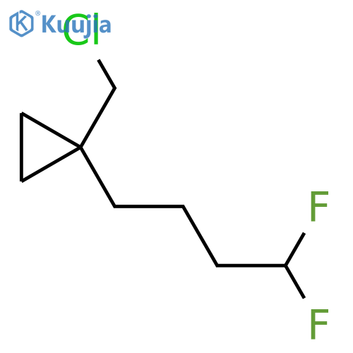 1-(Chloromethyl)-1-(4,4-difluorobutyl)cyclopropane structure