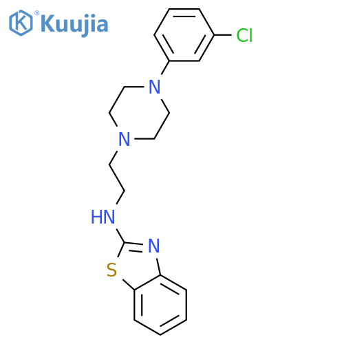 2-Benzothiazolamine, N-[2-[4-(3-chlorophenyl)-1-piperazinyl]ethyl]- structure