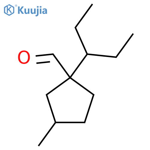 3-methyl-1-(pentan-3-yl)cyclopentane-1-carbaldehyde structure
