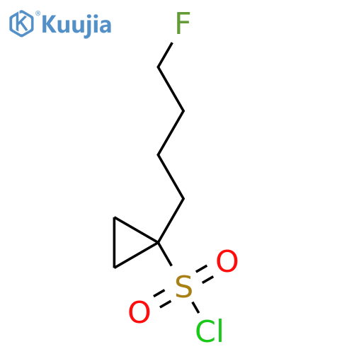 1-(4-fluorobutyl)cyclopropane-1-sulfonyl chloride structure