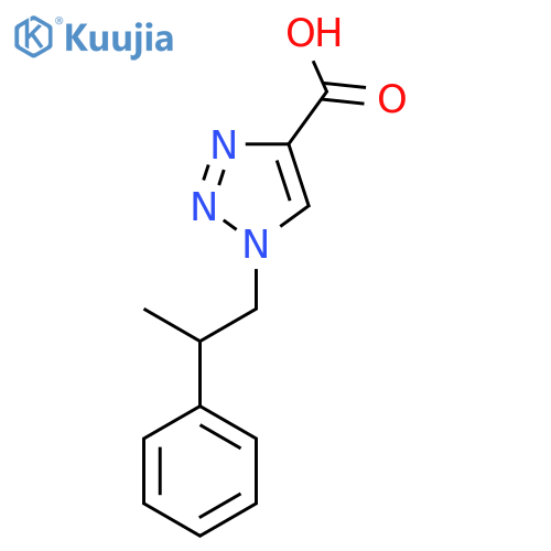 1-(2-Phenylpropyl)-1H-1,2,3-triazole-4-carboxylic acid structure