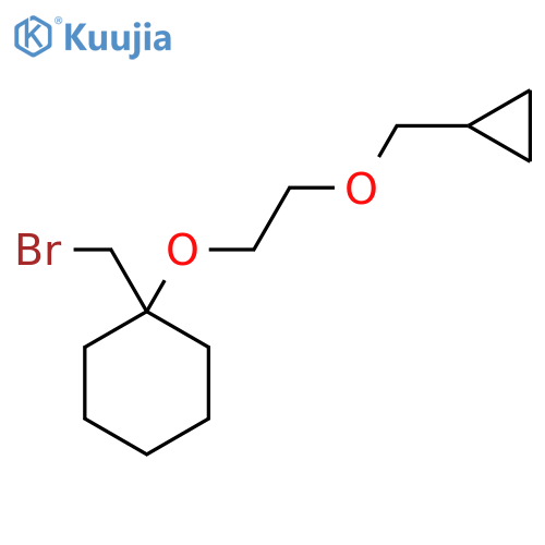1-(bromomethyl)-1-2-(cyclopropylmethoxy)ethoxycyclohexane structure