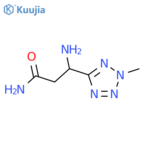 3-amino-3-(2-methyl-2H-1,2,3,4-tetrazol-5-yl)propanamide structure