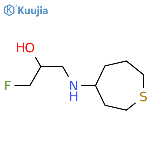 1-fluoro-3-(thiepan-4-yl)aminopropan-2-ol structure